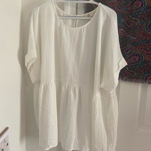 Entro White Babydoll Blouse